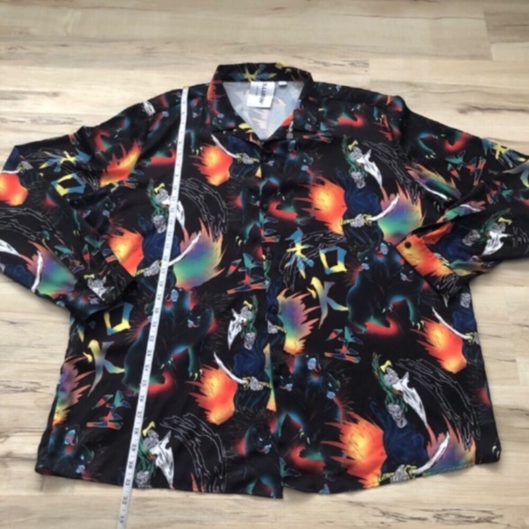 Asos Collusion Colorful Graphic Button-Up Shirt - Picture 7 of 7